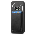 For Nothing CMF Phone 1 Retro Magsafe Card Bag PU Back Cover Phone Case(Black) - 2