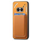 For Nothing Phone 2a Retro Magsafe Card Bag PU Back Cover Phone Case(Yellow) - 2