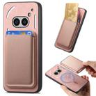 For Nothing Phone 2a Retro Magsafe Card Bag PU Back Cover Phone Case(Pink) - 1