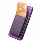 For Nothing Phone 2a Retro Magsafe Card Bag PU Back Cover Phone Case(Purple) - 3
