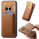 For Nothing Phone 2a Retro Magsafe Card Bag PU Back Cover Phone Case(Brown) - 1