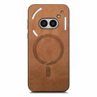 For Nothing Phone 2a Retro Magsafe Magnetic PU Back Cover Phone Case(Brown) - 2