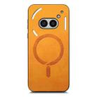 For Nothing Phone 2a Retro Magsafe Magnetic PU Back Cover Phone Case(Yellow) - 2