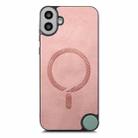 For Nothing CMF Phone 1 Retro Magsafe Magnetic PU Back Cover Phone Case(Pink) - 2