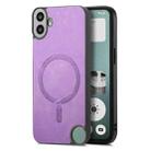 For Nothing CMF Phone 1 Retro Magsafe Magnetic PU Back Cover Phone Case(Purple) - 1