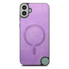 For Nothing CMF Phone 1 Retro Magsafe Magnetic PU Back Cover Phone Case(Purple) - 2