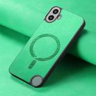 For Nothing CMF Phone 1 Retro Magsafe Magnetic PU Back Cover Phone Case(Green) - 3