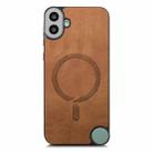 For Nothing CMF Phone 1 Retro Magsafe Magnetic PU Back Cover Phone Case(Brown) - 2