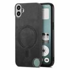 For Nothing CMF Phone 1 Retro Magsafe Magnetic PU Back Cover Phone Case(Black) - 1