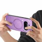 For Nothing Phone 3a Retro Magsafe Magnetic PU Back Cover Phone Case(Purple) - 3
