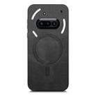 For Nothing Phone 3a Retro Magsafe Magnetic PU Back Cover Phone Case(Black) - 2