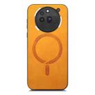 For Nothing Phone 3a Pro Retro Magsafe Magnetic PU Back Cover Phone Case(Yellow) - 1