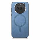 For Nothing Phone 3a Pro Retro Magsafe Magnetic PU Back Cover Phone Case(Blue) - 1