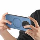 For Nothing Phone 3a Pro Retro Magsafe Magnetic PU Back Cover Phone Case(Blue) - 3