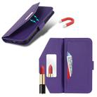 For Sony Xperia 1 III Cross Texture Crossbody Lanyard Leather Phone Case(Purple) - 3