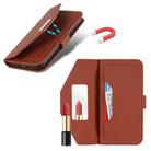 For Sony Xperia 1 VI Cross Texture Crossbody Lanyard Leather Phone Case(Brown) - 3