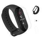2 in 1 Silicone Watch Band with TPU Screen Film for Xiaomi Mi Band 4(Black) - 1