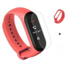 2 in 1 Silicone Watch Band with TPU Screen Film for Xiaomi Mi Band 4(Red) - 1