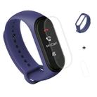 2 in 1 Silicone Watch Band with TPU Screen Film for Xiaomi Mi Band 4(Dark Blue) - 1