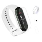 2 in 1 Silicone Watch Band with TPU Screen Film for Xiaomi Mi Band 4(White) - 1