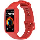 For Huawei Band 10 / 9 / 8 Color Button Watch Case Integrated Silicone Watch Band(Red) - 2