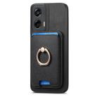 For Motorola Moto G Stylus 5G 2024 Retro Cross Leather Ring Vertical Insert Card Bag MagSafe Phone Case(Black) - 2
