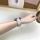 22mm Folding Magnetic Buckle Stainless Steel Rubber Watch Band(Pink+Starlight) - 3