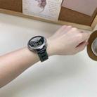 22mm Folding Magnetic Buckle Stainless Steel Rubber Watch Band(Green+Black) - 3