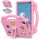 For Urao Jeazans OC101 / C107 Android 2024 Handle Kickstand Children EVA Shockproof Tablet Case(Pink) - 1