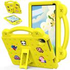 For Urao Jeazans OC101 / C107 Android 2024 Handle Kickstand Children EVA Shockproof Tablet Case(Yellow) - 1