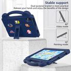 For Urao Jeazans OC101 / C107 Android 2024 Handle Kickstand Children EVA Shockproof Tablet Case(Navy Blue) - 3
