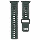 For Apple Watch 46mm / 49mm / 45mm / 44mm Two Tone Silicone Watch Band(Army Green+Black) - 3