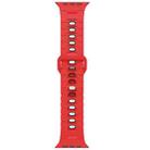 For Apple Watch 46mm / 49mm / 45mm / 44mm Two Tone Silicone Watch Band(Red+Black) - 2