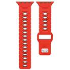For Apple Watch 46mm / 49mm / 45mm / 44mm Two Tone Silicone Watch Band(Red+Black) - 3