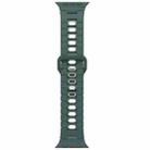For Apple Watch 42mm / 41mm / 40mm / 38mm Two Tone Silicone Watch Band(Dark Night Green+White) - 2