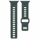 For Apple Watch 42mm / 41mm / 40mm / 38mm Two Tone Silicone Watch Band(Dark Night Green+White) - 3