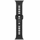 For Apple Watch 42mm / 41mm / 40mm / 38mm Two Tone Silicone Watch Band(Black+White) - 2