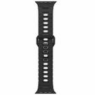 For Apple Watch 42mm / 41mm / 40mm / 38mm Two Tone Silicone Watch Band(Black+Gray) - 2