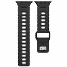 For Apple Watch 42mm / 41mm / 40mm / 38mm Two Tone Silicone Watch Band(Black+Gray) - 3