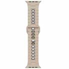 For Apple Watch 42mm / 41mm / 40mm / 38mm Two Tone Silicone Watch Band(Nut Brown+Black) - 2