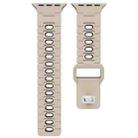 For Apple Watch 42mm / 41mm / 40mm / 38mm Two Tone Silicone Watch Band(Nut Brown+Black) - 3