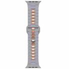 For Apple Watch 42mm / 41mm / 40mm / 38mm Two Tone Silicone Watch Band(Gray+Orange) - 2