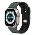 For Apple Watch 42mm / 41mm / 40mm / 38mm Two Tone Silicone Watch Band(Army Green+Black) - 1