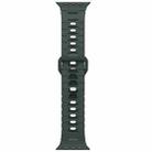 For Apple Watch 42mm / 41mm / 40mm / 38mm Two Tone Silicone Watch Band(Army Green+Black) - 2