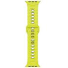 For Apple Watch 42mm / 41mm / 40mm / 38mm Two Tone Silicone Watch Band(Lime+Gray) - 2