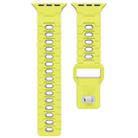 For Apple Watch 42mm / 41mm / 40mm / 38mm Two Tone Silicone Watch Band(Lime+Gray) - 3
