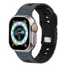 For Apple Watch 42mm / 41mm / 40mm / 38mm Two Tone Silicone Watch Band(Midnight+Black) - 1