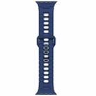 For Apple Watch 42mm / 41mm / 40mm / 38mm Two Tone Silicone Watch Band(Midnight Blue+White) - 2