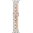 For Apple Watch 42mm / 41mm / 40mm / 38mm Two Tone Silicone Watch Band(Starlight+Orange) - 2