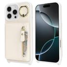 For iPhone 11 Pro Crossbody Zipper Wallet Ring Holder Litchi Leather Phone Case(Apricot) - 2
